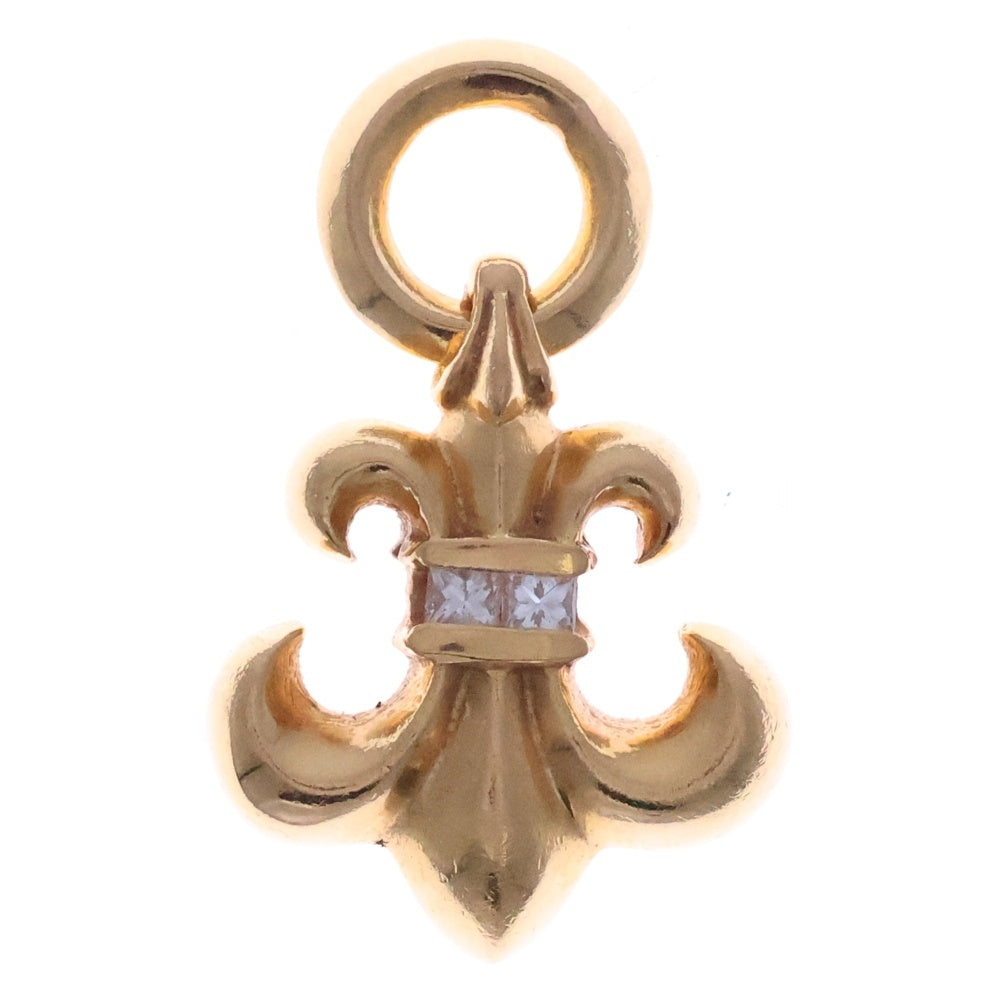 CHROME HEARTS(クロムハーツ) 22K BS FLUER CHARM 2D BSフレアチャーム 2ダイヤ ネックレストップ ゴールド