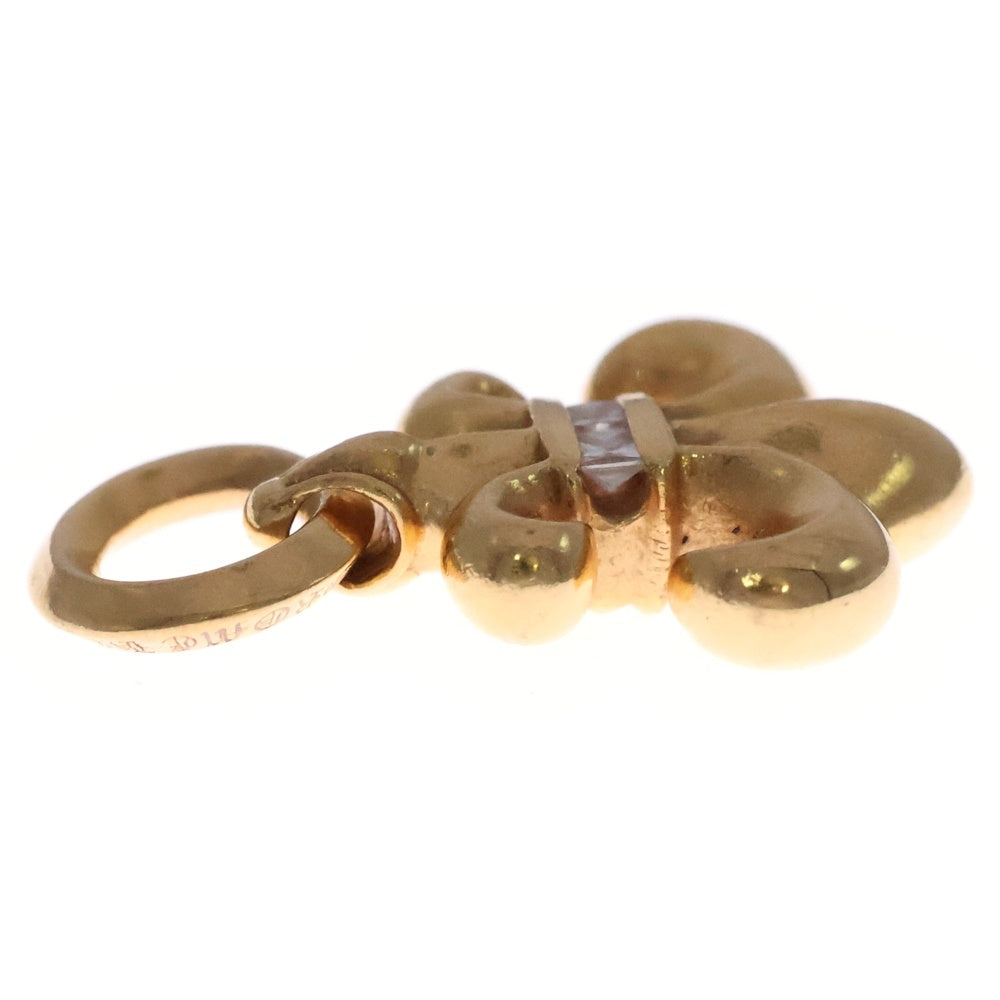 クロムハーツ  22K BS FLUER CHARM 2DIA/BSフレアチャーム 2ダイヤ/ゴールドネックレストップ メンズ CHROME HEARTS(クロムハーツ) 22K BS FLUER CHARM 2D BSフレアチャーム