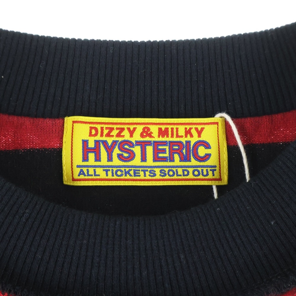 HYSTERIC GLAMOUR(ヒステリックグラマー) MAXIMUM SOUNDS マキシマム サウンズ ボーダー ニット ブラック/レッド レディース 01253CS02