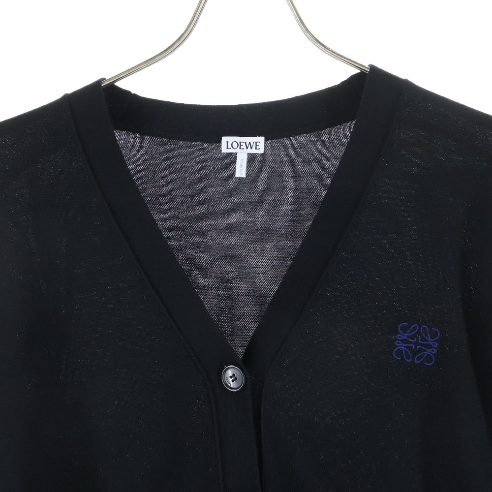 新品未使用 LOEWE アナグラムロゴ カーディガン M ブラック 黒 LOEWE(ロエベ) アナグラム刺繍 ニットカーディガン ブラック