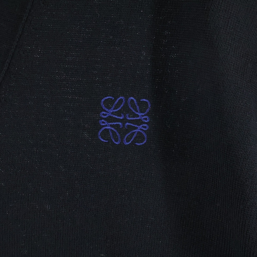 LOEWE(ロエベ) アナグラム刺繍 ニットカーディガン ブラック レディース Q825Y16K04