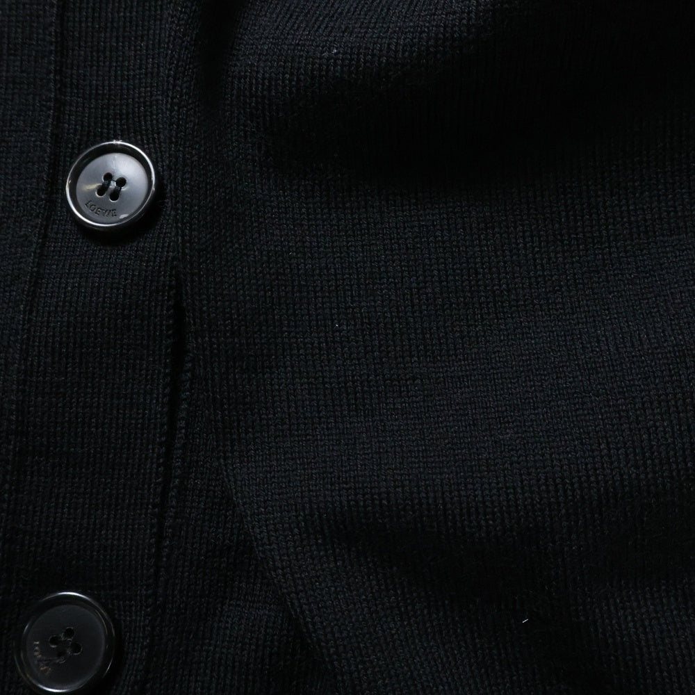 LOEWE(ロエベ) アナグラム刺繍 ニットカーディガン ブラック レディース Q825Y16K04