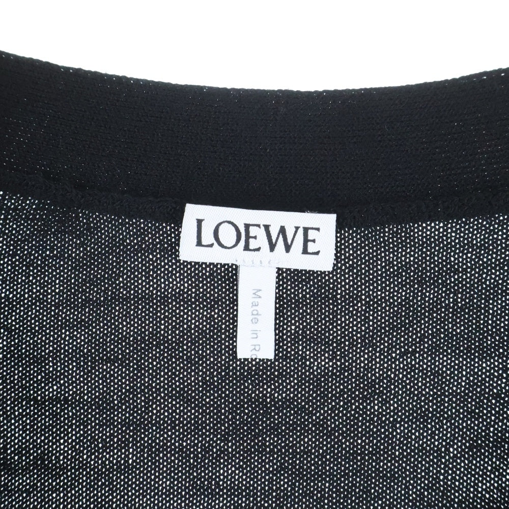 LOEWE(ロエベ) アナグラム刺繍 ニットカーディガン ブラック レディース Q825Y16K04