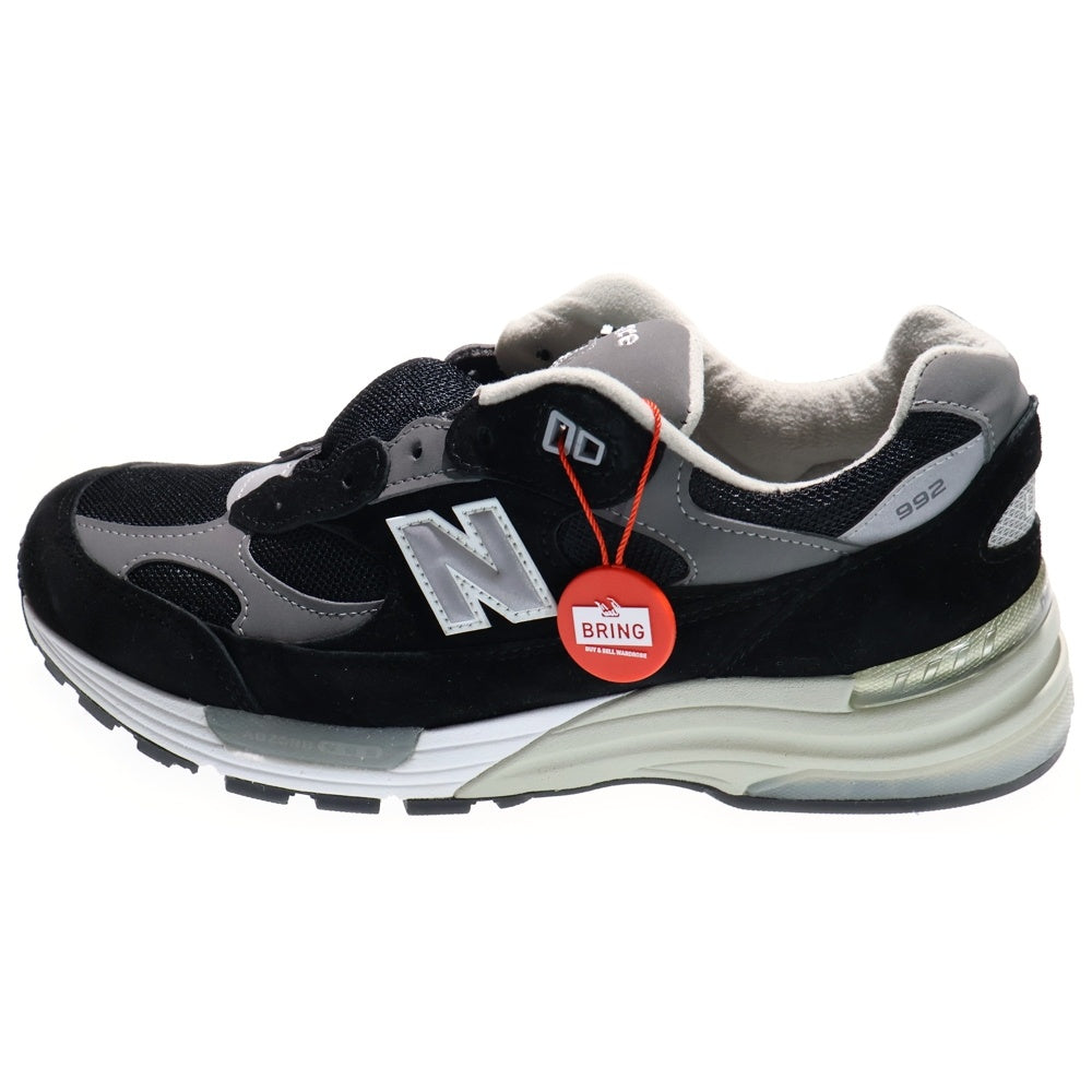 New Balance(ニューバランス) 992 スウェード ローカットスニーカー ブラック U992BK US9.5/27.5cm