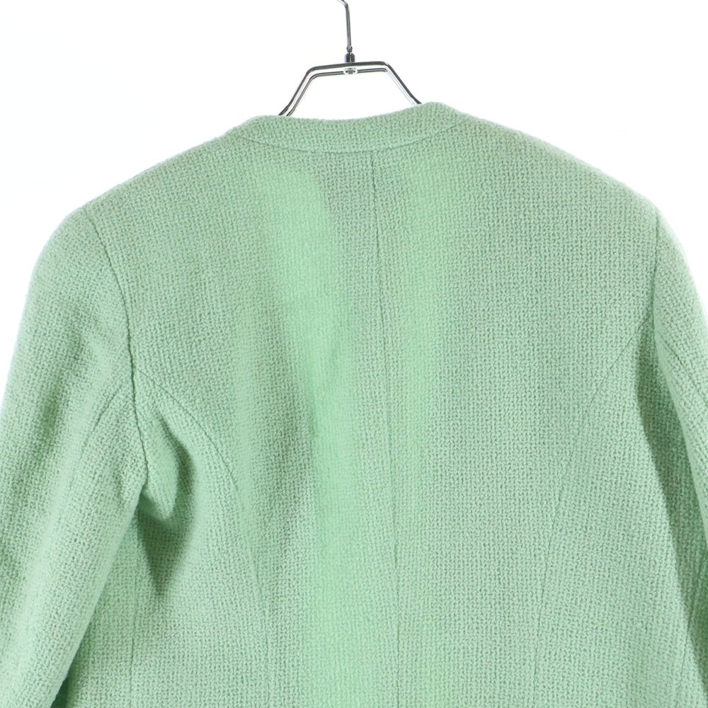 CHANEL(シャネル) ココマークボタン ツイード ジャケット エメラルドグリーン レディース