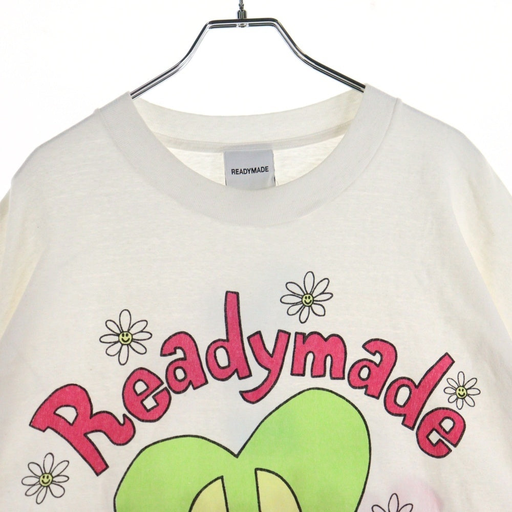 READY MADE(レディメイド) 24SS RE-CO-WH-00-00-275 ハートロゴプリントTシャツ ホワイト