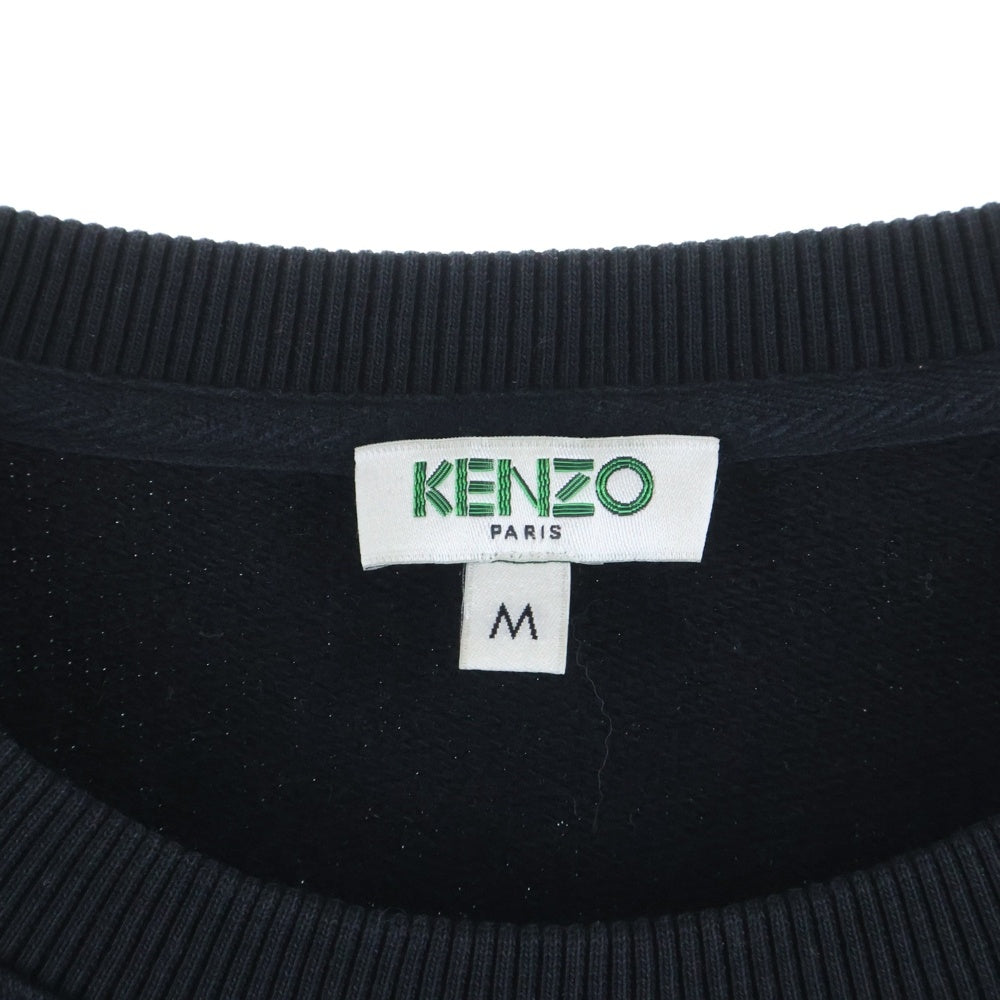 KENZO(ケンゾー) Flower Logo Sweatshirts 花柄ロゴ スウェットトレーナー ブラック F962SW707962 レディース