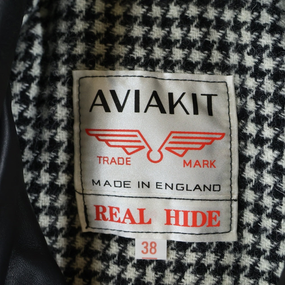 Lewis Leathers(ルイスレザー) CYCLONE Regular FIT サイクロン レギュラーフィット ホースハイド ダブルライダース レザージャケット ブラック/ギンガムチェック