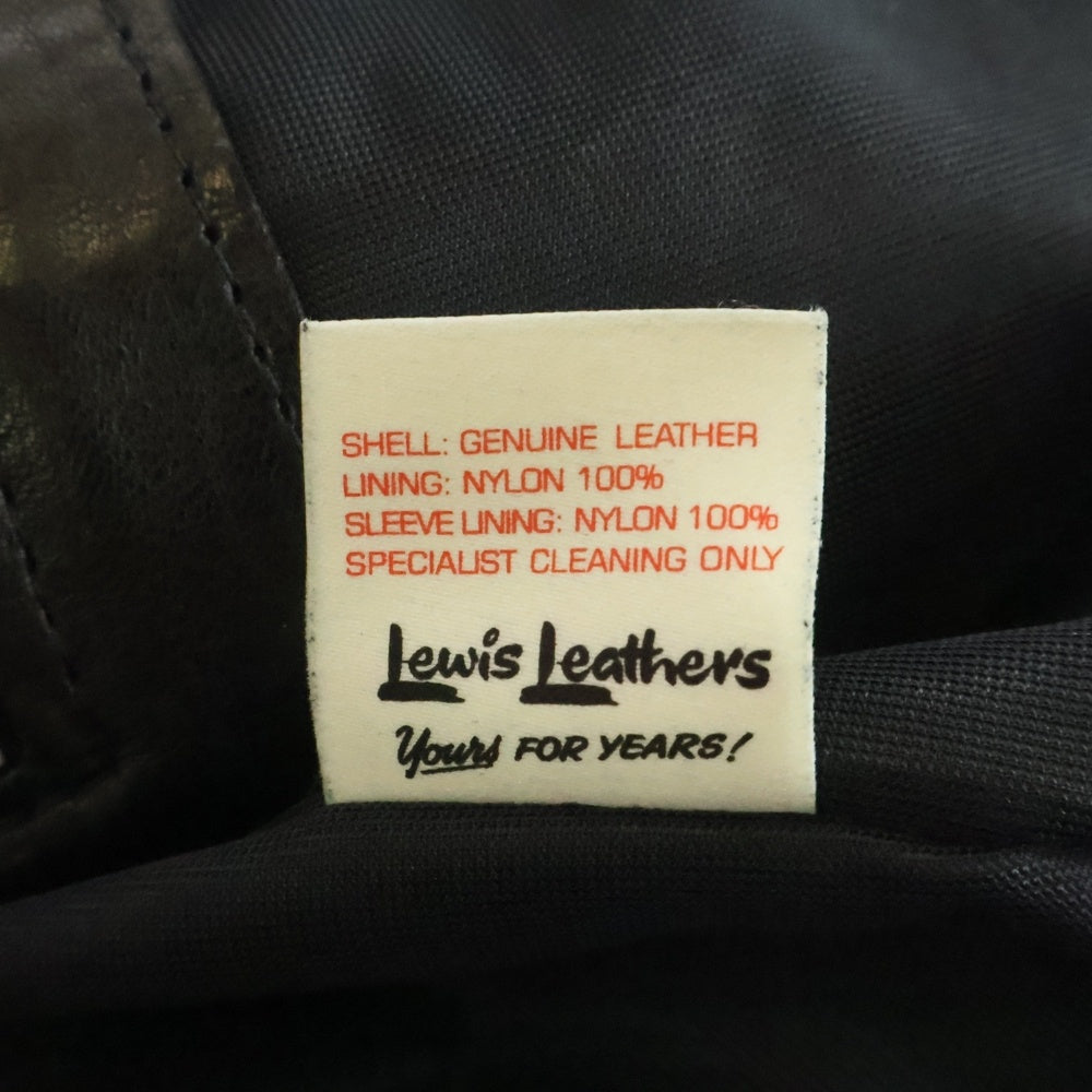 Lewis Leathers(ルイスレザー) 441T CYCLONE TIGHT FIT サイクロン タイトフィット シープスキン ダブルライダース レザージャケット ブラック