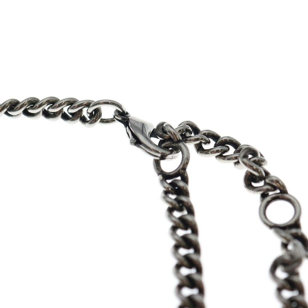 BALENCIAGA(バレンシアガ) Typo Metal アンティークシルバーネックレス シルバー ステンレス