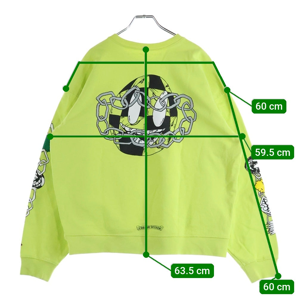 CHROME HEARTS(クロムハーツ) 22AW ×MATTY BOY PPO CHAIN GAME マッティボーイ チェーンゲーム クルーネック スウェットトレーナー イエロー