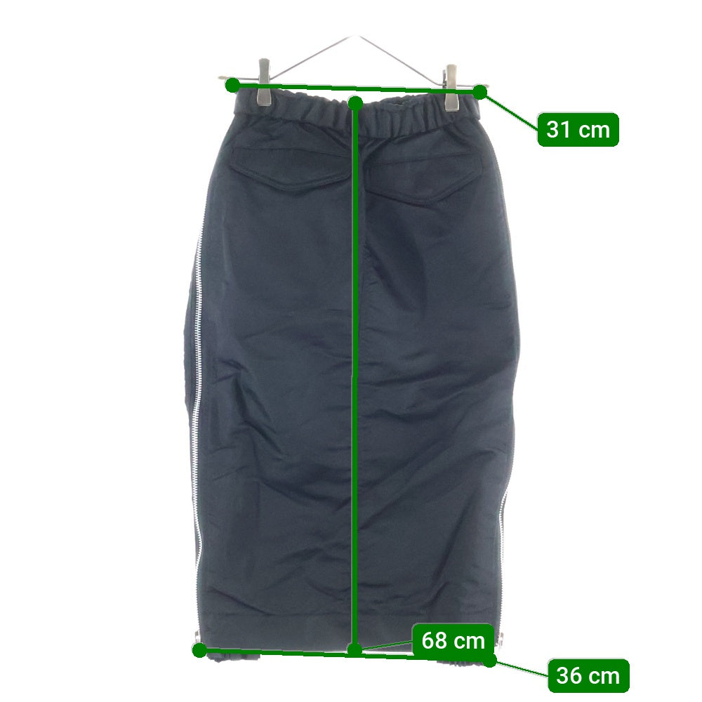 Sacai(サカイ) 23AW サイドジップ ナイロンスカート SCW-073 ブラック レディース