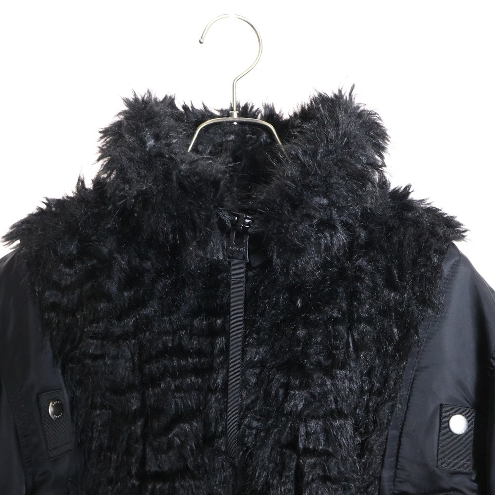 Sacai(サカイ) 24AW Faux Fur Nylon Blouson ジップアップ ナイロン