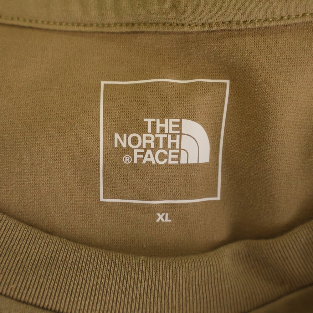 THE NORTH FACE(ザノースフェイス) ロゴプリント 半袖ワンピースTシャツ カーキ