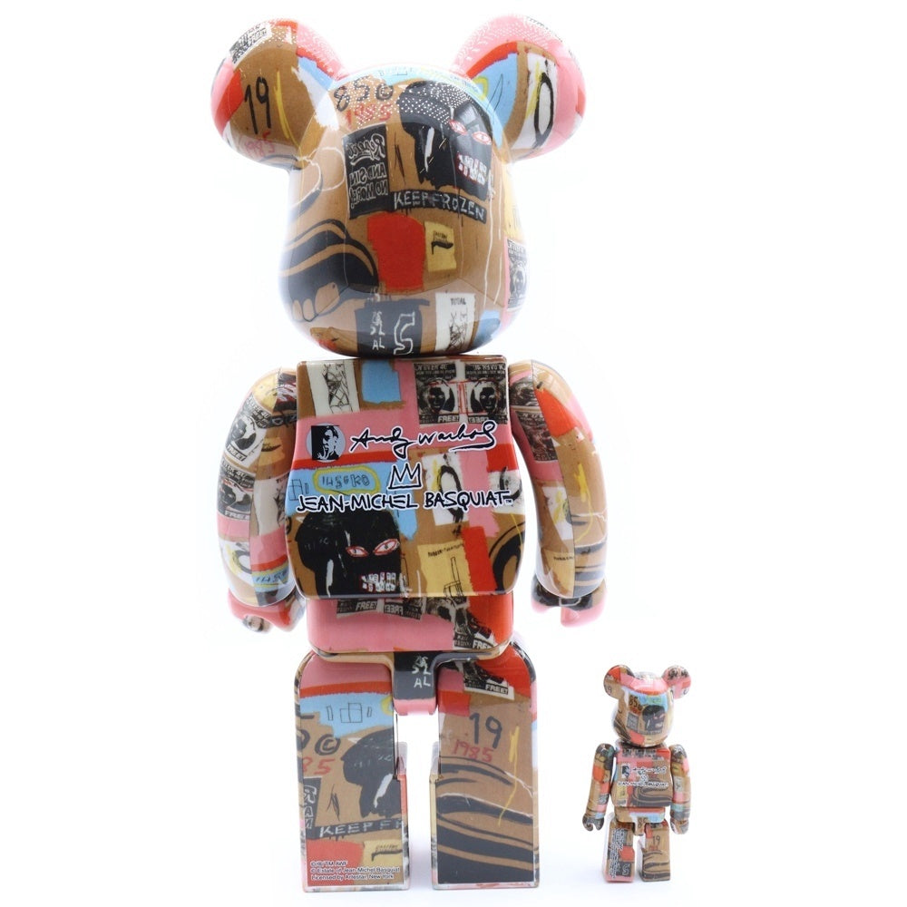 BE@RBRICK(ベアブリック) Andy Warhol × JEAN-MICHEL BASQUIAT #2 400% ベアブリック 人形 マルチ