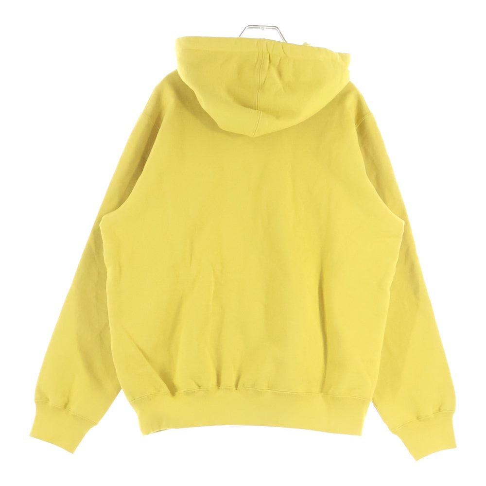 SUPREME(シュプリーム) 19AW Text Rib Hooded Sweatshirt アームロゴ フーディプルオーバーパーカー イエロー