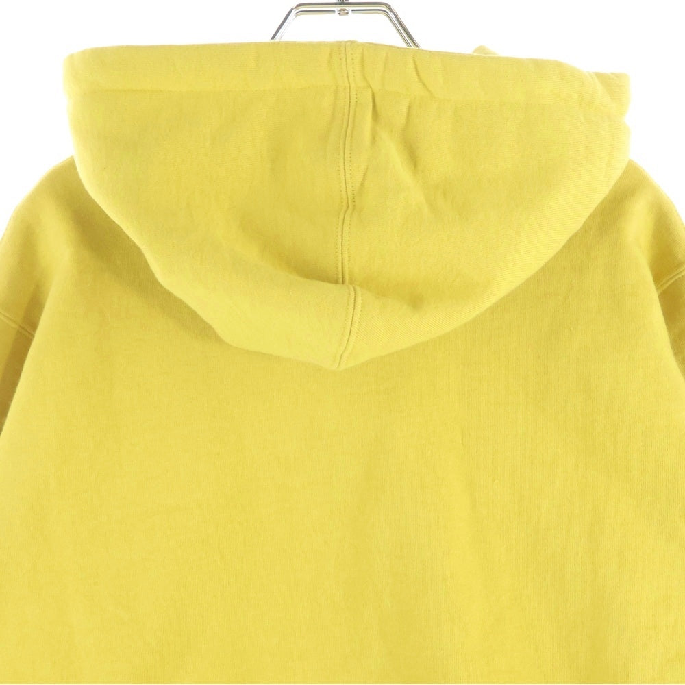 SUPREME(シュプリーム) 19AW Text Rib Hooded Sweatshirt アームロゴ フーディプルオーバーパーカー イエロー