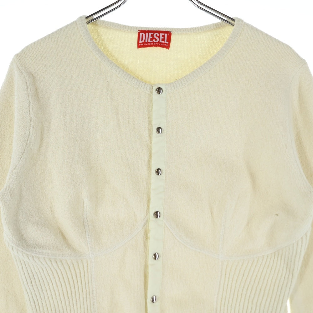 DIESEL(ディーゼル) クロップド ニットカーディガン アイボリー A16902 レディース