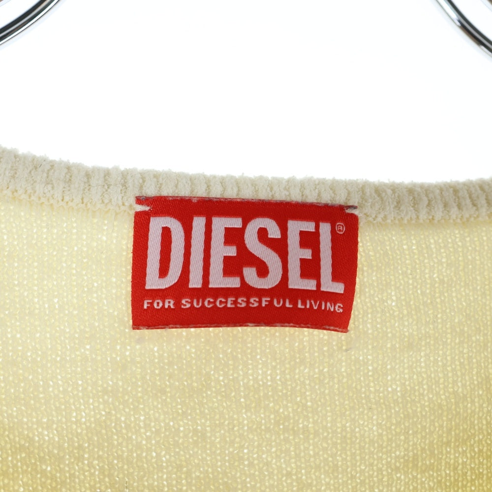 DIESEL(ディーゼル) クロップド ニットカーディガン アイボリー A16902 レディース