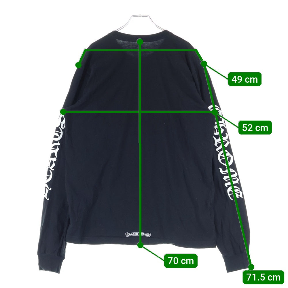 CHROME HEARTS(クロムハーツ) CH LS NECK LOGO ネックロゴプリント 袖
