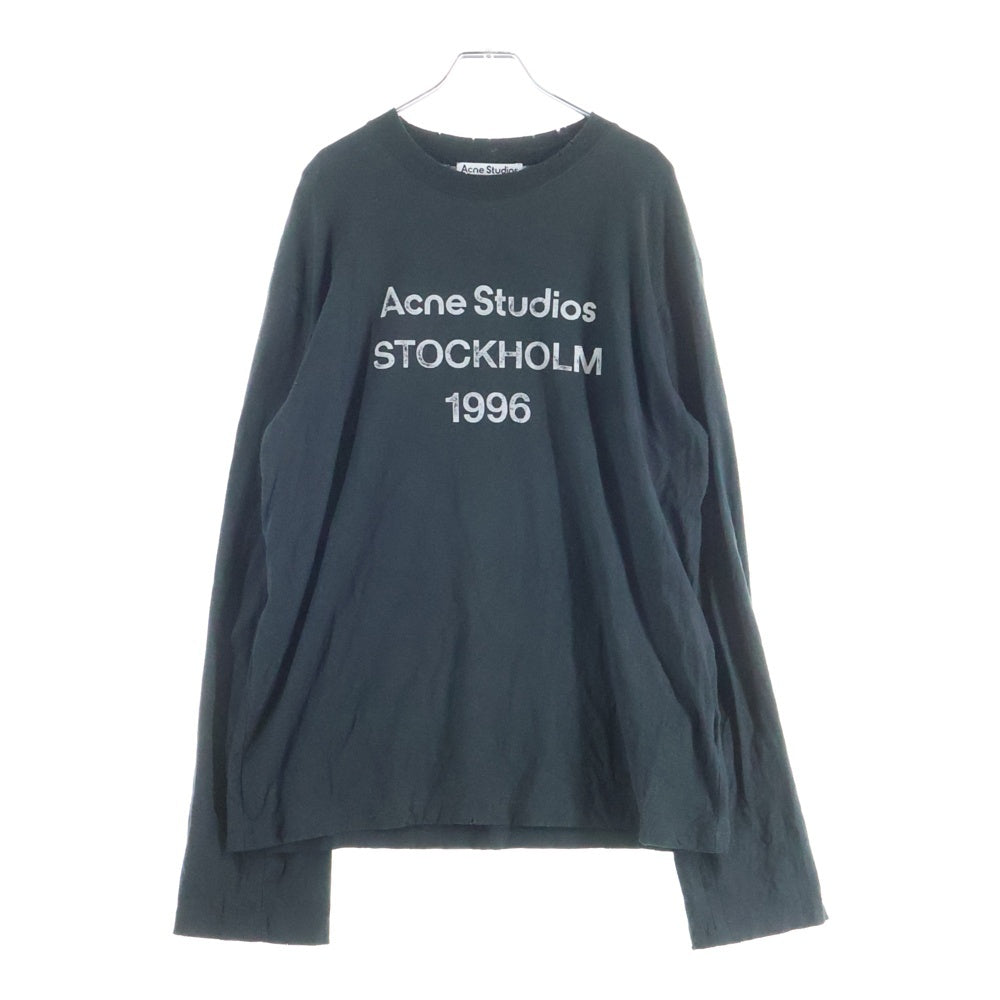 Acne Studios(アクネ ストゥディオズ) ロゴプリント ロングスリーブTシャツ ブラック FN-UX-TSHI000016