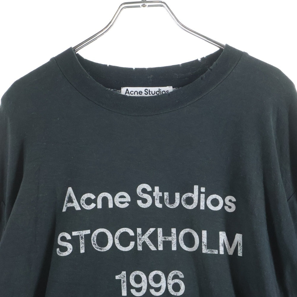 Acne Studios(アクネ ストゥディオズ) ロゴプリント ロングスリーブTシャツ ブラック FN-UX-TSHI000016