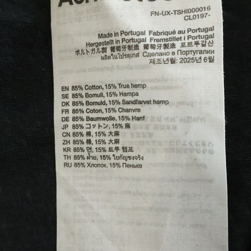 Acne Studios(アクネ ストゥディオズ) ロゴプリント ロングスリーブTシャツ ブラック FN-UX-TSHI000016