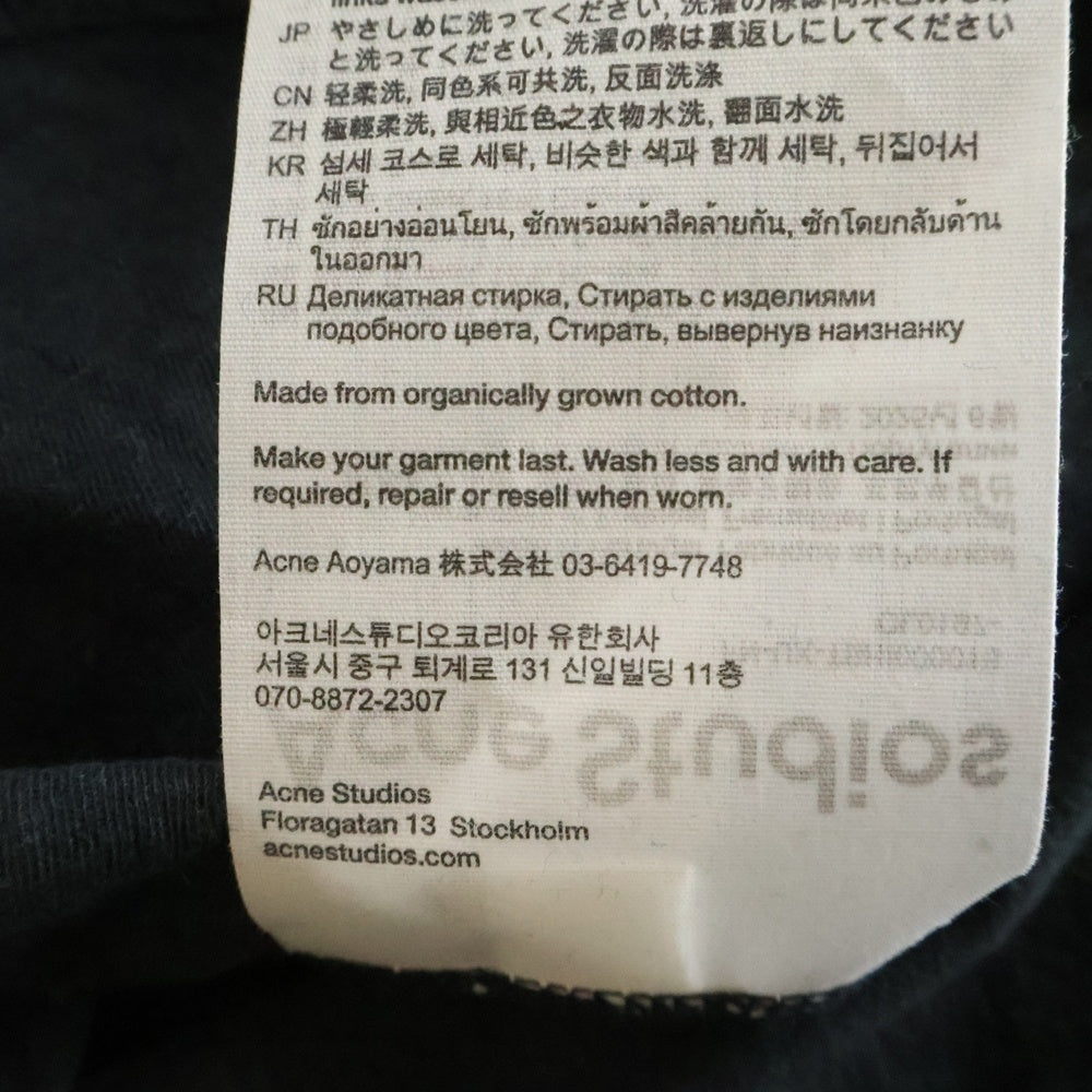 Acne Studios(アクネ ストゥディオズ) ロゴプリント ロングスリーブTシャツ ブラック FN-UX-TSHI000016