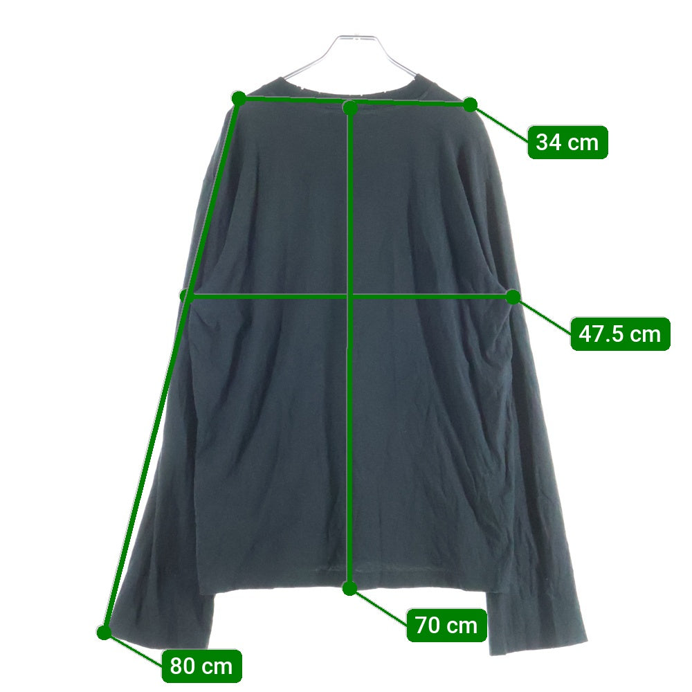 Acne Studios(アクネ ストゥディオズ) ロゴプリント ロングスリーブTシャツ ブラック FN-UX-TSHI000016