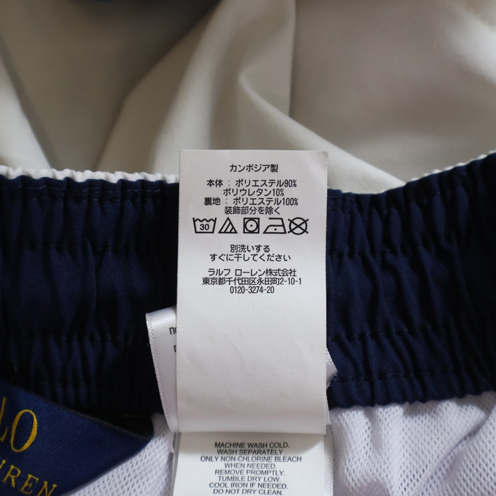 POLO RALPH LAUREN(ポロラルフローレン) ロゴ刺繍 ナイロン ハーフパンツ ホワイト