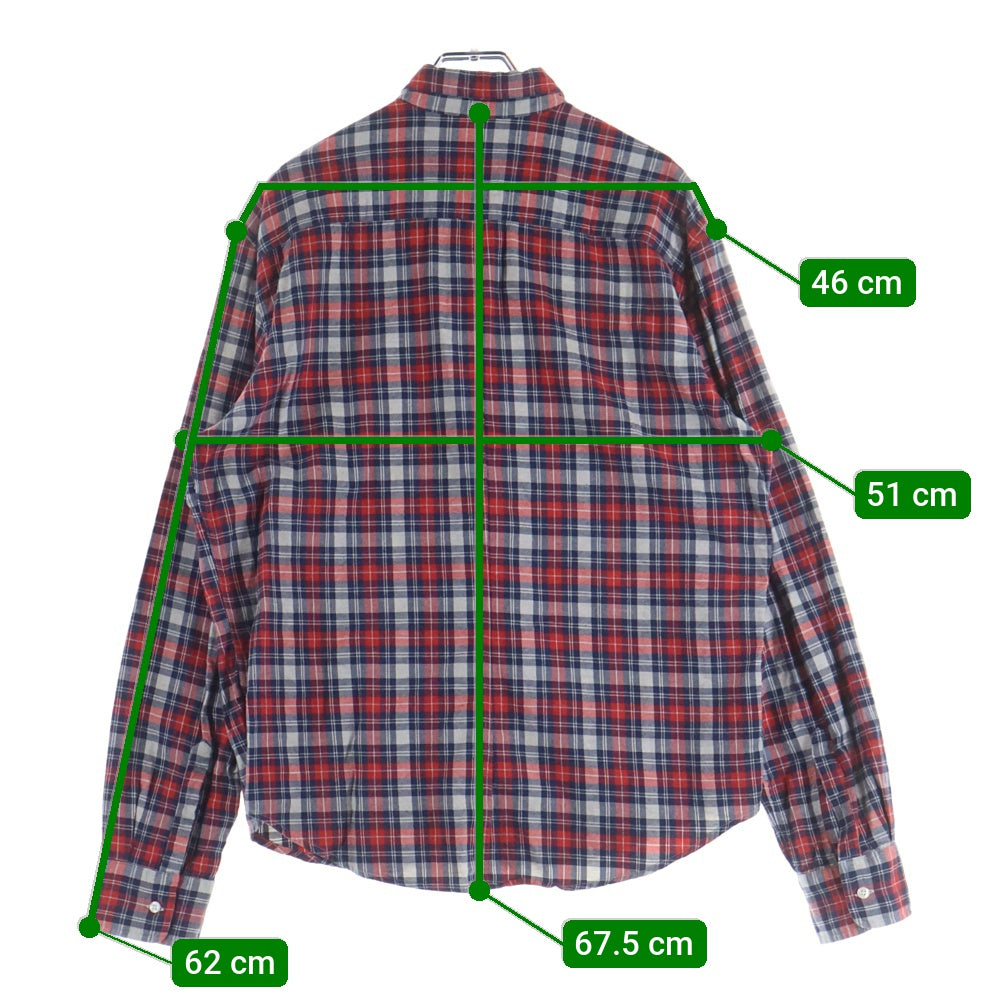 Frank&Eileen(フランクアンドアイリーン) EILEEN エイリーン チェックロングスリーブシャツ レッド 2820700013