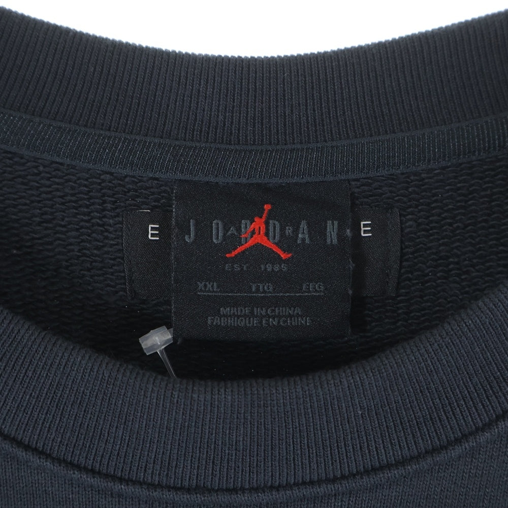 NIKE(ナイキ) Wordmark knitted crew neck sweatshirt クルーネックスウェット トレーナー ブラック