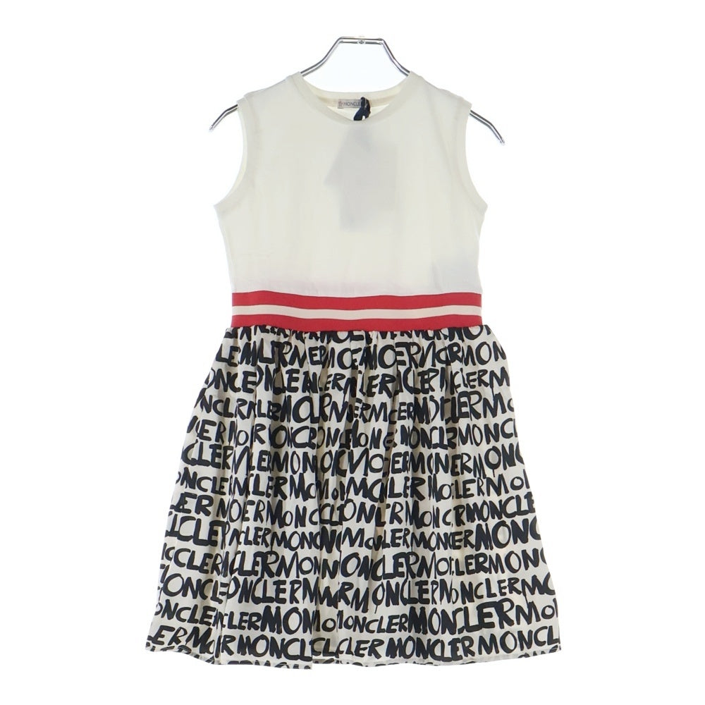 MONCLER(モンクレール) 総柄 ノースリーブ ワンピース キッズ E19548574500 8790A ホワイト レディース