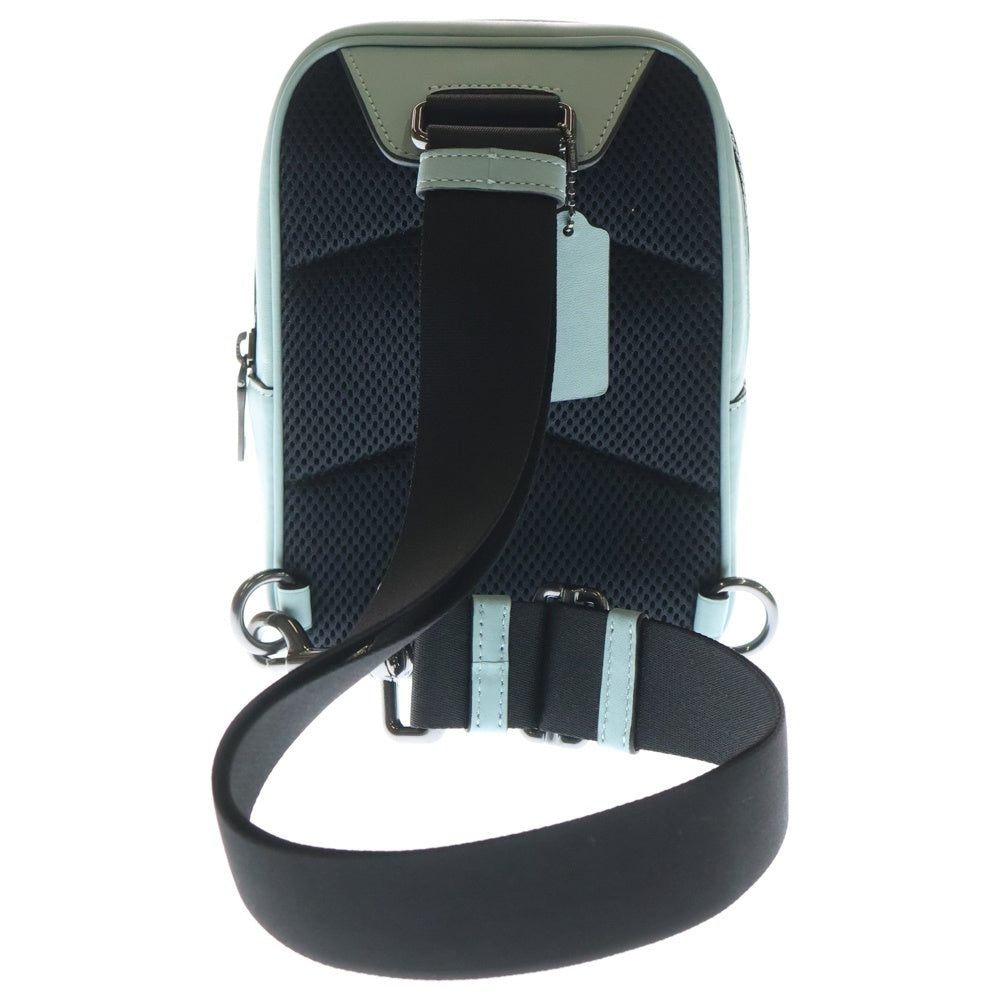 COACH(コーチ) RACER シグネチャー スリングパック 総柄 ボディ ショルダーバッグ CV763 ブラック レディース