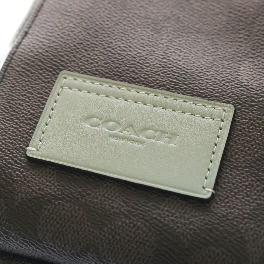 COACH(コーチ) RACER シグネチャー スリングパック 総柄 ボディ ショルダーバッグ CV763 ブラック レディース