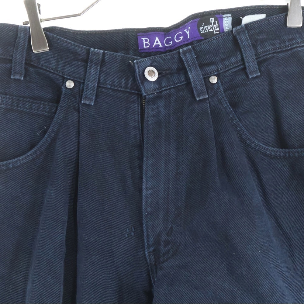 Levi's(リーバイス) 90s Silver Tab シルバータブ BAGGY 後染め ワンタック ワイドデニムパンツ ブラック