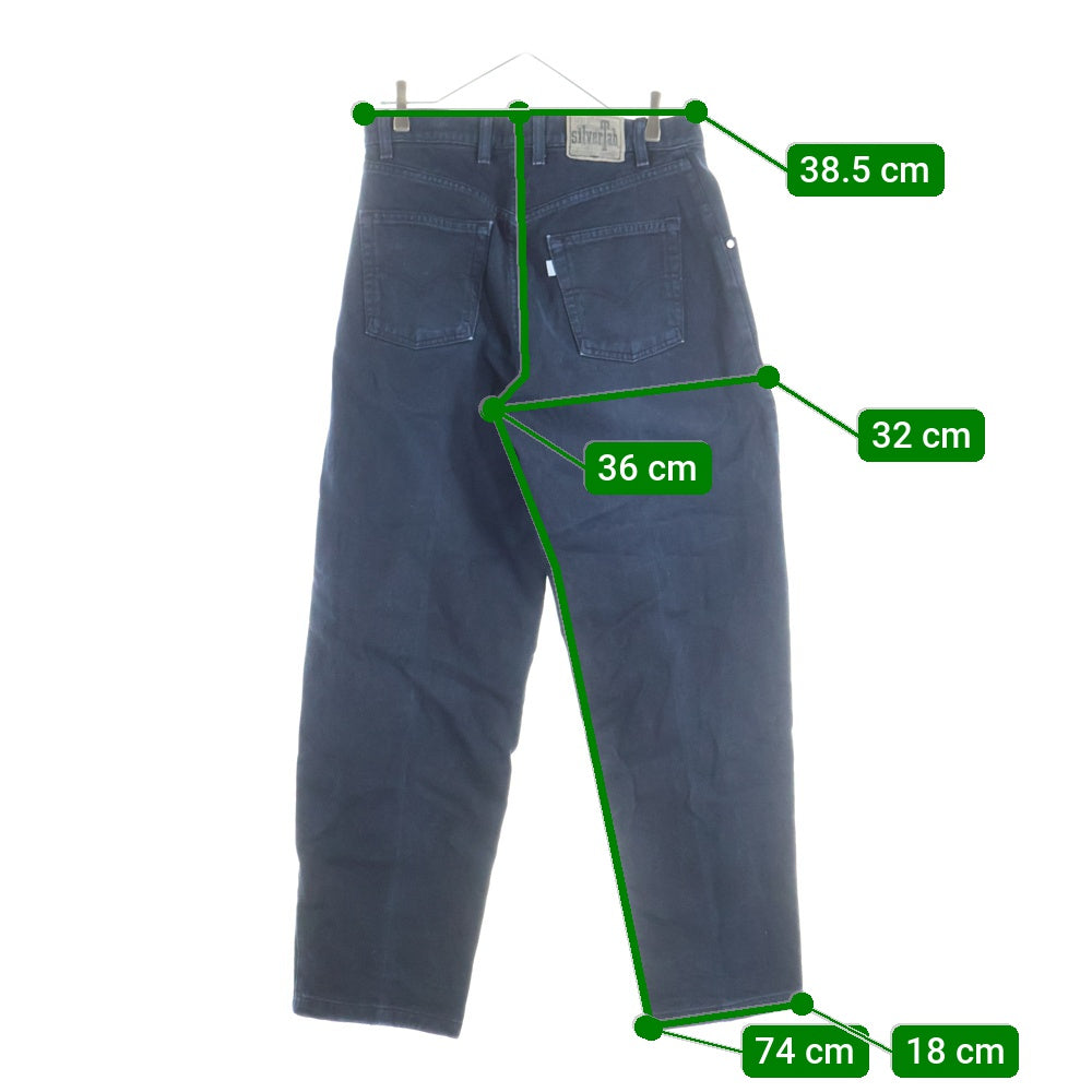 Levi's(リーバイス) 90s Silver Tab シルバータブ BAGGY 後染め ワンタック ワイドデニムパンツ ブラック