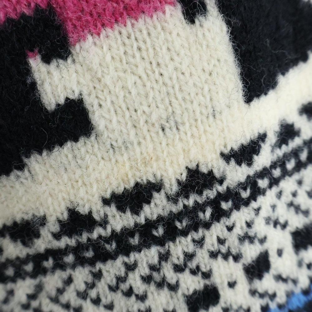 CELINE(セリーヌ) 21SS THE DANCING KID 総柄ウールジャガードルーズニットカーディガン マルチカラー 2A08L715M