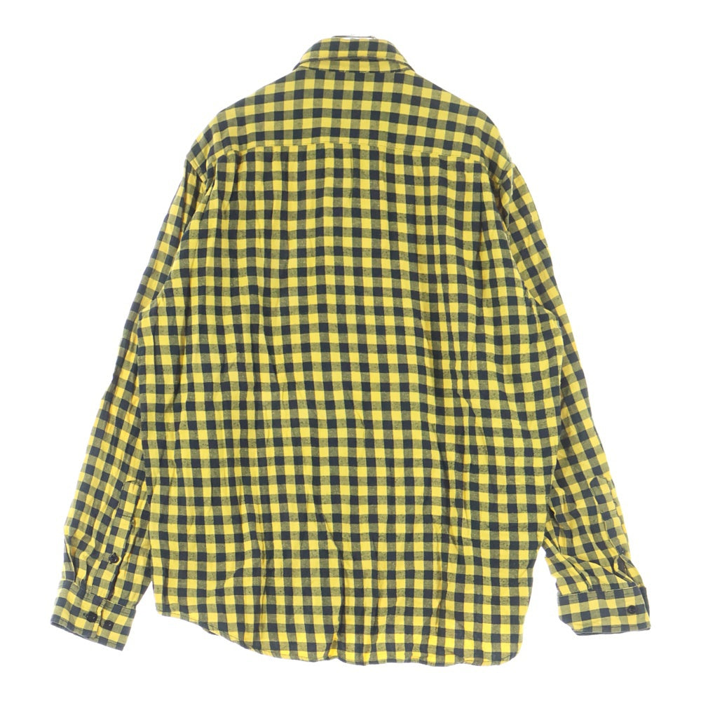 STUSSY(ステューシー) 00s OLD STUSSY チェック柄 ネルシャツ ブラック/イエロー