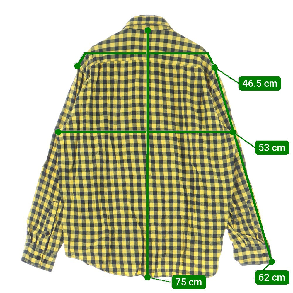 STUSSY(ステューシー) 00s OLD STUSSY チェック柄 ネルシャツ ブラック/イエロー