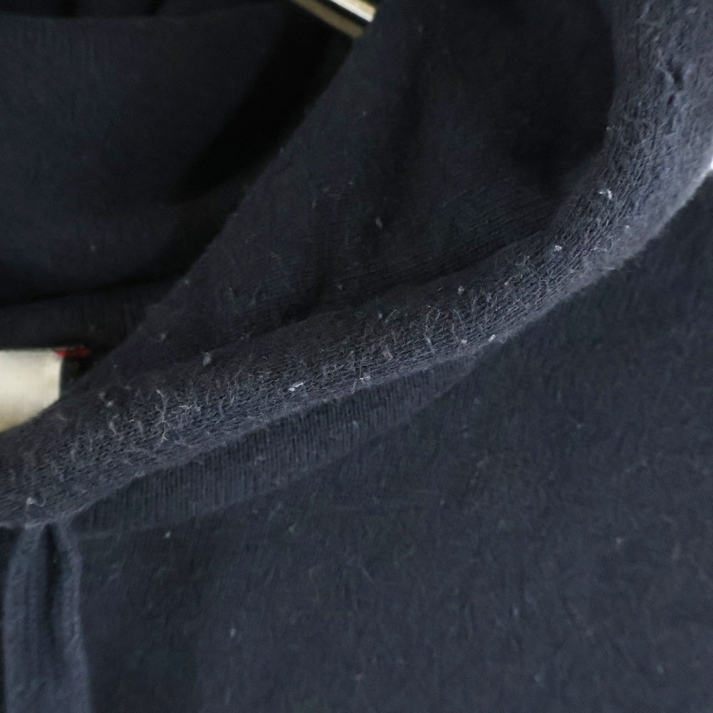 美品 グッチ ヴィンテージ加工 パーカー 454585 プリント フード付き 黒 GUCCI（グッチ） パーカー プルオーバー フーディー 454585 オールド