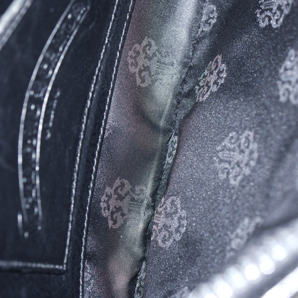 CHROME HEARTS(クロムハーツ) FLAT MED PLAIN ダガー ジップ クラッチバッグ ブラック