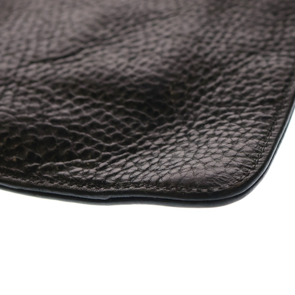 CHROME HEARTS(クロムハーツ) FLAT MED PLAIN ダガー ジップ クラッチバッグ ブラック