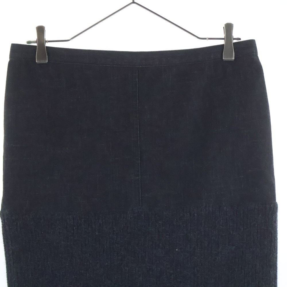 CHANEL(シャネル) 03AW デニムニットドッキング スカート ブラック P21735W03184 レディース