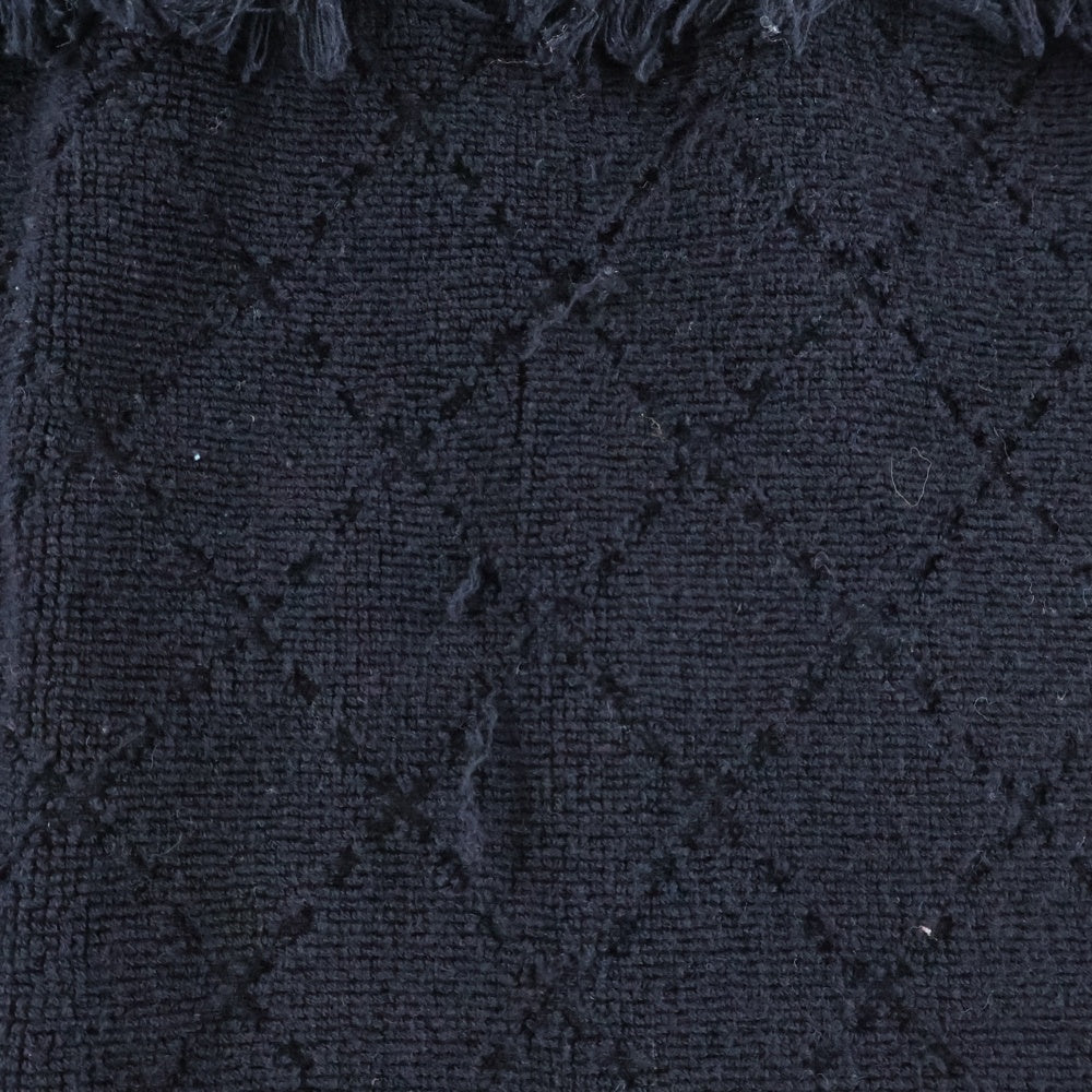 CHANEL(シャネル) ロゴ刺繍 ノースリーブニットワンピース ブラック