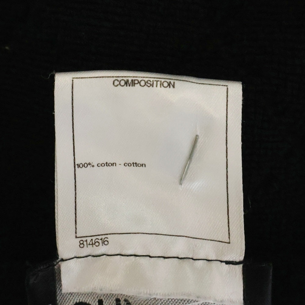 CHANEL(シャネル) ロゴ刺繍 ノースリーブニットワンピース ブラック