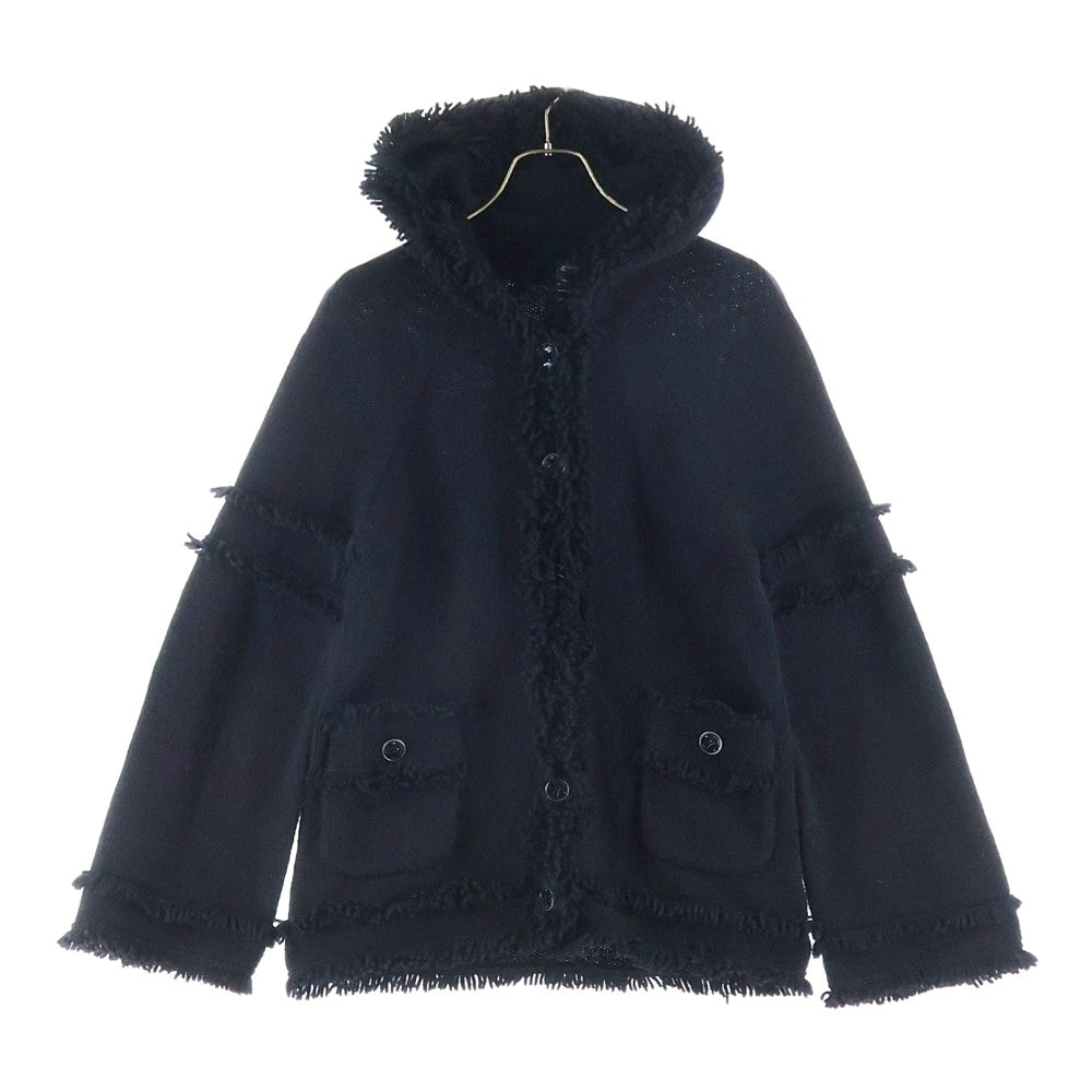 CHANEL(シャネル) 07AW フリンジ付き カシミヤニットカーディガン ブラック P31825K00556 ブラック レディース