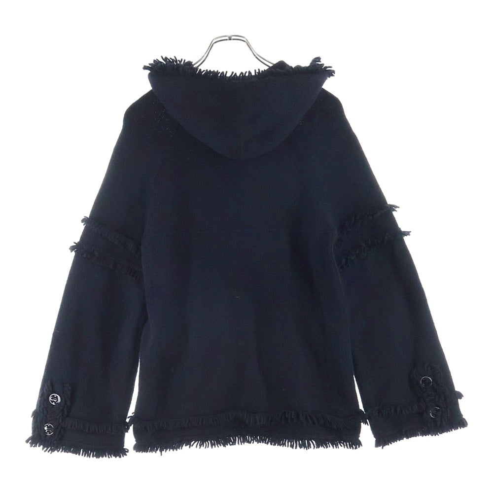 CHANEL(シャネル) 07AW フリンジ付き カシミヤニットカーディガン ブラック P31825K00556 ブラック レディース