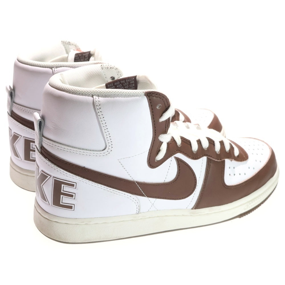 NIKE(ナイキ) erminator High White and Cacao Wow ターミネーター ハイ ホワイト アンド カカオワオ ミッドカットスニーカー US8/26cm FJ4199 100 ホワイト/ブラウン