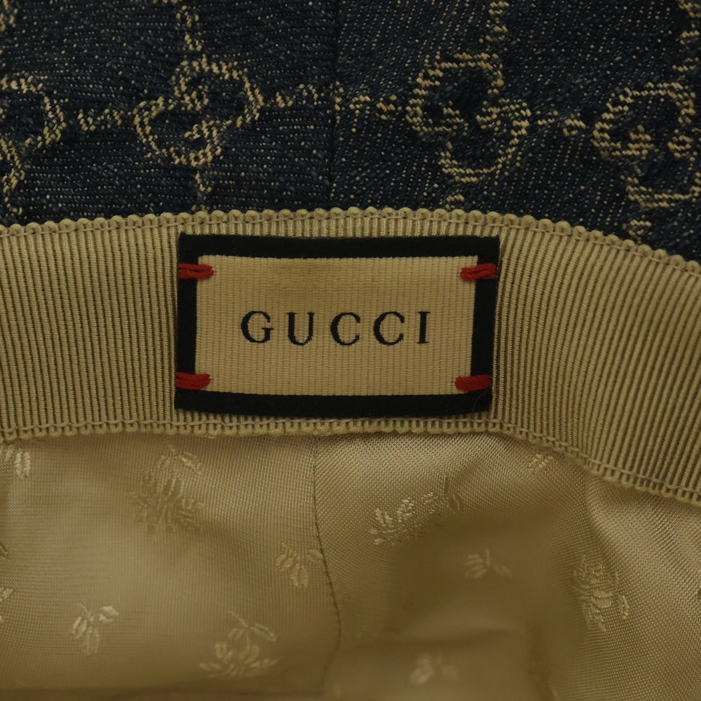 GUCCI(グッチ) GGキャンバス デニム バケットハット 帽子 インディゴ
